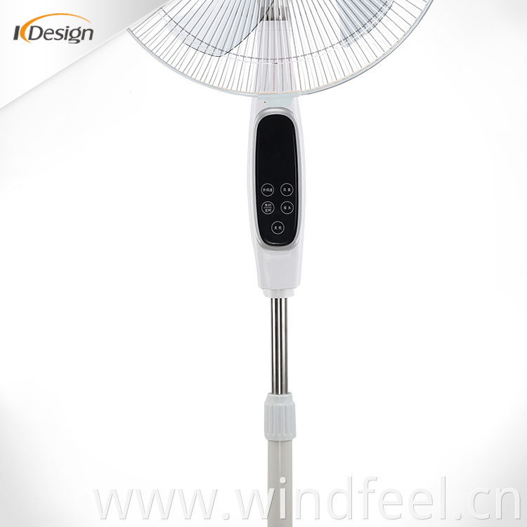 Quiet 16 inch good brand floor standing fan simple indoor bedroom round base floor standing fans with timer and remote control